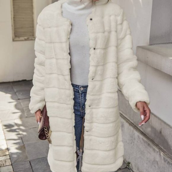 MODA ME COUTURE Jackets & Blazers - CHIC DOLLZ Faux Fur Belted Teddy Coat Jacket S M L